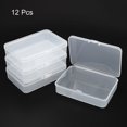 thumbnail image 3 of Uxcell 105x75x25mm Plastic Rectangular Clear Storage Container Box with Lid, 12 Pack, 3 of 5