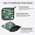 thumbnail image 3 of Yayeee Oven Mitts and Pot Holder Set of 2 Heat Resistant Kitchen Gloves Baking Hot Pad, Forest Camouflage Pattern, 3 of 5
