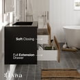 thumbnail image 5 of Eviva Vienna 36 in. Oak Black Wall Mount Bathroom Vanity with White Integrated Acrylic Sink, 5 of 7