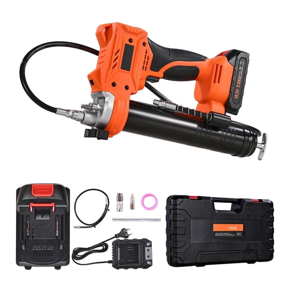 Cordless Grease Gun 20V Electric with 2.0Ah Battery 8000 PSI Max Pressure 35.4 Inch Long Hose LED Light Variable Speed Trigger for Vehicles Machines