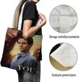 thumbnail image 3 of You TV Series Bolso de tela con estampado de lienzo para mujer, bolsa de compras reutilizable y estética, con cremallera interior, regalo para mujer,38*45cm., 3 of 6