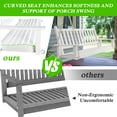 thumbnail image 3 of VEIKOUS 3-Seat Outdoor Hanging Porch Swing Bench with Chains, White, 3 of 10