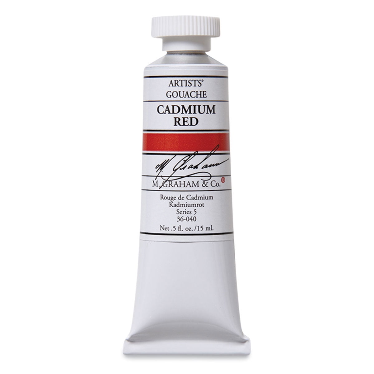 M. Graham Artists' Gouache - Cadmium Red, 15 ml tube