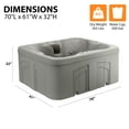 thumbnail image 3 of LifeSmart 4-Person 13-Jet Plug & Play Square Hot Tub with Thermal Cover, Taupe, 3 of 13