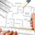 thumbnail image 4 of Metal Ruler 3 Pieces Stainless Steel Ruler with Cork Backing Non Slip Straight Edge Metal Ruler for Office School Work, 4 of 8