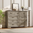 thumbnail image 5 of Accent 9 Drawer Dresser for Bedroom, Minimalism Chest of Drawers with Metal Handles and Sturdy Structure, Wood Dresser for Closet, Living Room, Entryway, and Hallway, 5 of 8