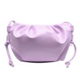 thumbnail image 2 of Bolsa Bolso de hombro de nube para mujer, bolso de mano de día de PU, bolso cruzado sólido (púrpura) JShteea Para Estrenar, 2 of 7