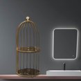 thumbnail image 2 of Perfume Rack Makeup Jewelry Display perfume display Shelf Creams Tray Black gold 2 Tier, 2 of 9