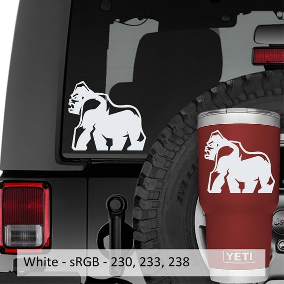 Collectible Decals Silverback Gorilla Vinyl Decal