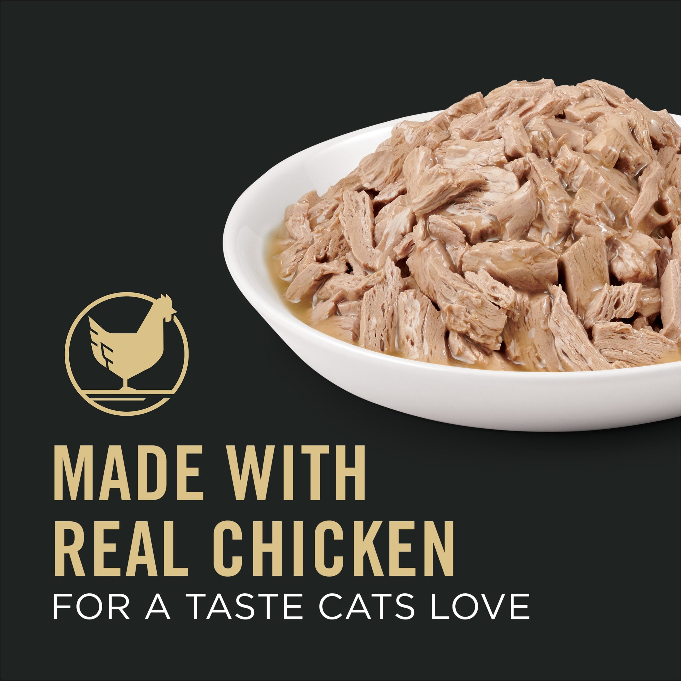 Purina Pro Plan Vital Systems, Chicken Entree, Wet Cat Food, 3 oz Cans, 24 Pack