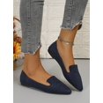 thumbnail image 1 of Plus Size Fashionable Sweet Butterfly Knot Pink Flat Shoes, Pointed Toe, Outdoor And Daily Spring & Autumn New Shallow Slip On Flat Shoes For Women, W, 1 of 4