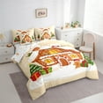 thumbnail image 3 of Castle Fairy Gingerbread Man 7-Piece Bedding Comforter Set for For Teens Women Men,Merry Christmas King Bedding Sets,Xmas Festival Theme Ultra Soft Bed Sheets,Breathable Home Decor, 3 of 8