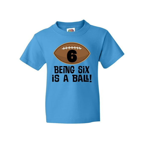 Inktastic 6th Birthday Football Sports Boys Youth T-Shirt