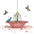 thumbnail image 1 of Rewenti Bloom Jardin Extérieur Flottant Suspendu Mangeoire Solaire pour Oiseaux Bain d'Oiseaux Fontaine Élément d'Eau, 1 of 5