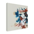 thumbnail image 3 of Canvas Wall Art - Melissa Wang 'Indigo and Crimson Blooms VI' Wall Art for Living Room, Bedroom, or Office Décor by Trademark Fine Art - 35 x 35 Inches, 3 of 4
