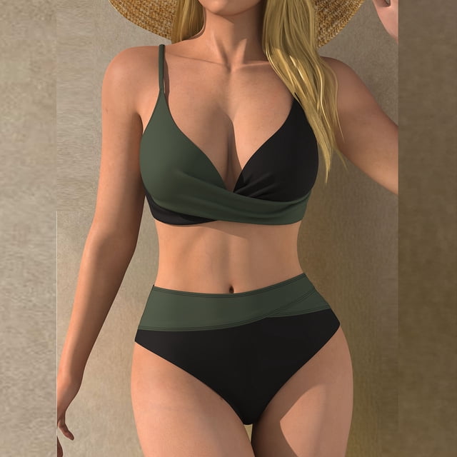 Tankini para mujer, moda deportiva, mono de color liso, traje de surf deportivo, trajes de baño, conjuntos de bikini, traje de baño de dos piezas para mujer, trajes de baño tankini para mujer, traje d