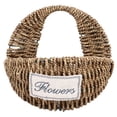 thumbnail image 1 of <p>Woven Flower Basket, Handwoven Flower Basket Proper Size Rustic Retro Style Brown Multi Purpose  For Office</p>, 1 of 7