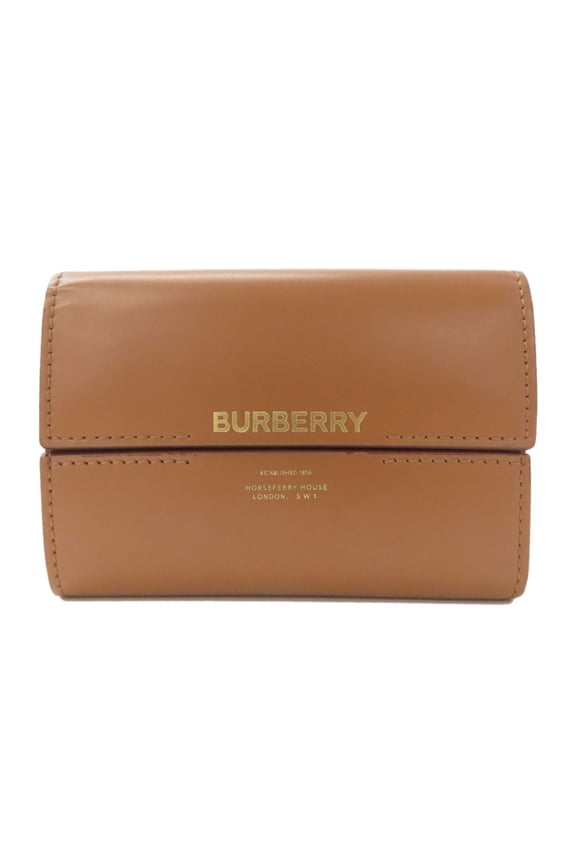 Pre-Owned Burberry Logo Bifold Wallet (No Coin Purse) Leather Women's BURBERRY (Good)
