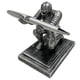 thumbnail image 2 of Executive Knight Pen Holder Personalized Desk Accessories Home Office Cool Pen Holder Armor Hero Pen Holder(Iron Color), 2 of 5