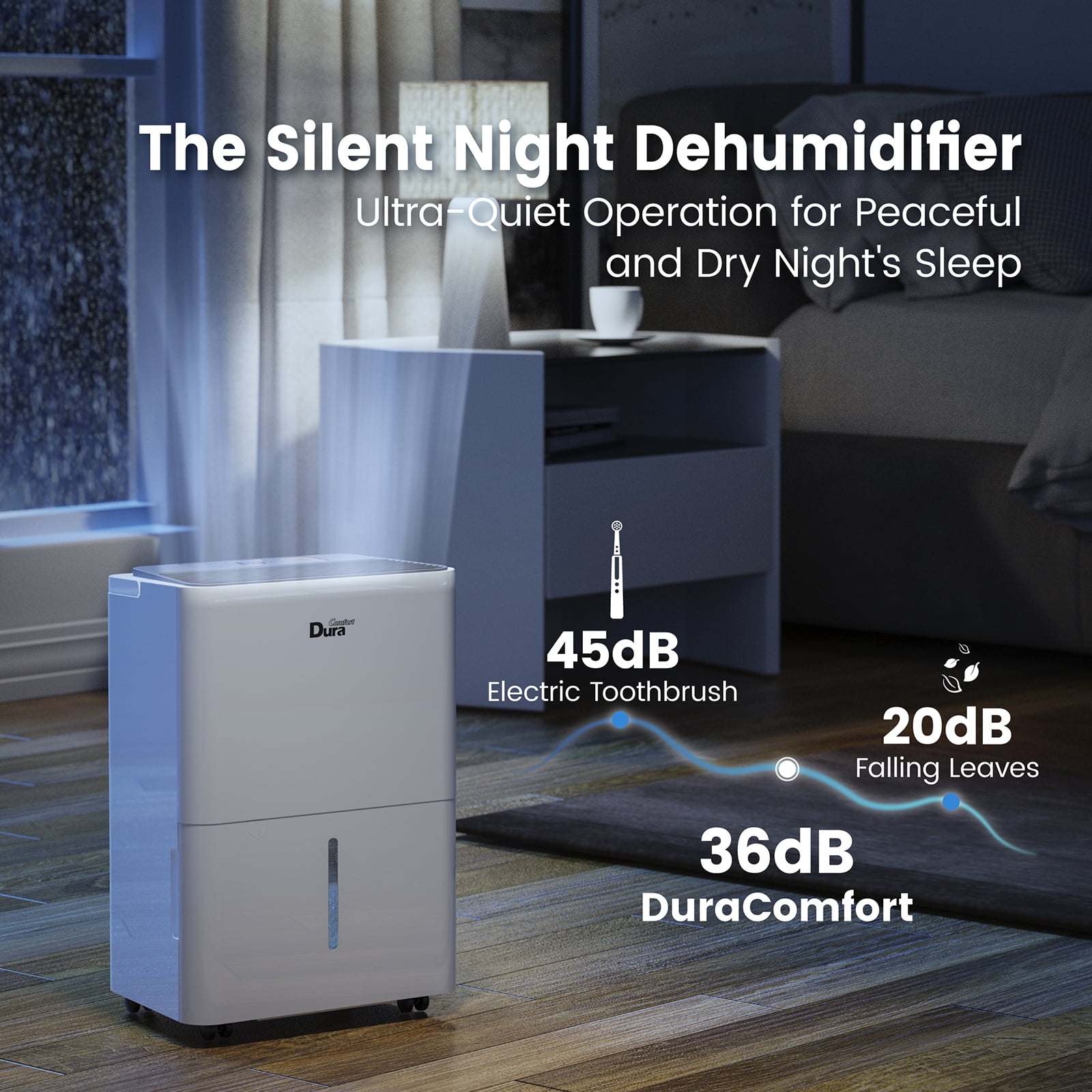 DuraComfort Dehumidifier for Basement, Large Room up to 1000 Sq.ft, 8 Pints Dehumidifiers for Home with Drain Hose