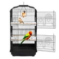 thumbnail image 6 of ZENSTYLE 59.3'' Bird Cage with Rolling Stand Wrought Iron Birdcage Medium Pet House, 6 of 7