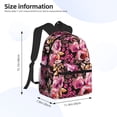 thumbnail image 4 of Picia Rose Flowers Large Capacity Backpack Classic Style Backpack Casual Backpack Water-Resistant School Work Travel Outdoor Backpack, 4 of 8