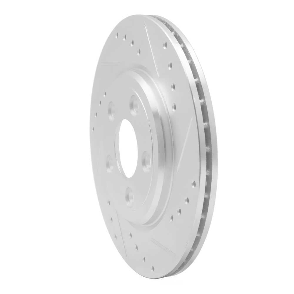 Dynamic Friction Company 631-54046R DFC Brake Rotor - Drilled And Slotted - Silver