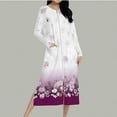 thumbnail image 4 of Women's Long Length Robe with Zipper and Pockets for Cozy Winter Nights and Home Wear, 4 of 9