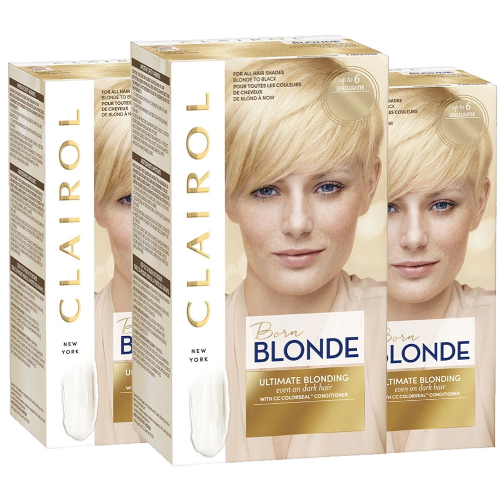3 Pack) NNE COTY HAIR Clairol Nice N Easy Born Ultimate Blonding Bleach  Blonde Hair Color,  Fl OzBLONDE MAXI 12 1 KIT 