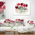 thumbnail image 3 of Designart Rose Floral Watercolor Illustration - Animal Throw Pillow - 16x16, 3 of 4