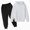Y133-White, variant on NOLDARES Baby Boys' Girls And Toddler Rib Hoodie Long Sleeve Top and Pants, 2 Piece Outfit Fall Set(Y133-Black)