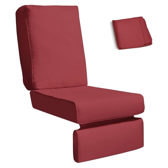 ONLY Cover, Outdoor Recliner Chair Replacement Cushion Cover, Patio Furniture Chair Sofa Washable Cushion Deep Seat Covers, UV Protected, Fade Protected and Water Spill Repellet