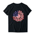 thumbnail image 4 of Fiudx Ofertas Flash Artículos En Oferta Top de Manga Corta con Cuello Redondo Informal y Estampado Elegante Del Día de La Independencia para Mujer, 4 of 4