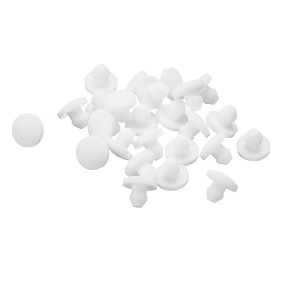 Uxcell 25pack Silicone Plugs, Rubber Round Snap in Locking Hole Plugs Waterproof Hole Plug for 2.5-3mm Hole, White