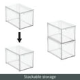 thumbnail image 5 of mDesign Plastic Stacking Closet Storage Organizer Bin with Drawer, 8 Pack, Clear, 5 of 9
