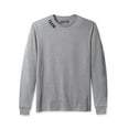 thumbnail image 2 of Daxton Premium Texas Men Long Sleeves T Shirt Ultra Soft Medium Weight Cotton, Heather Gray Tee Black Letters XS, 2 of 3