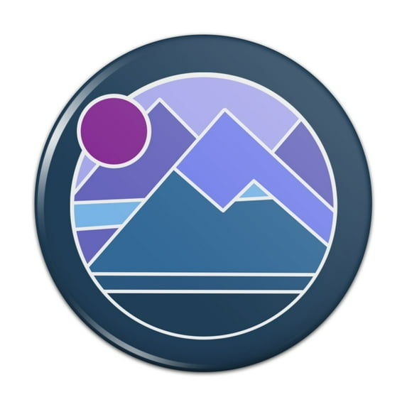 Abstract Geometric Mountainscape Kitchen Refrigerator Locker Button Magnet