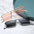 thumbnail image 3 of Vintage Narrow Small Sunglasses Women Luxury Brand Metal Frame Sun Glasses Rectangle Driving Eyeglasses Fishing Eyewear Men 2023, 3 of 10