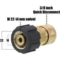 thumbnail image 2 of Tool Daily Quick Connect Socket for Pressure Washer Gun and Hose, 3/8 Inch Socket to M22 14mm Metric Swivel, 5000 PSI, 2 of 4