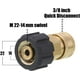 thumbnail image 2 of Toma de conexión rápida diaria para pistola y manguera de hidrolavadora, de 3/8 de pulgada a conector giratorio métrico M22 de 14 mm, 5000 PSI, 2 of 4