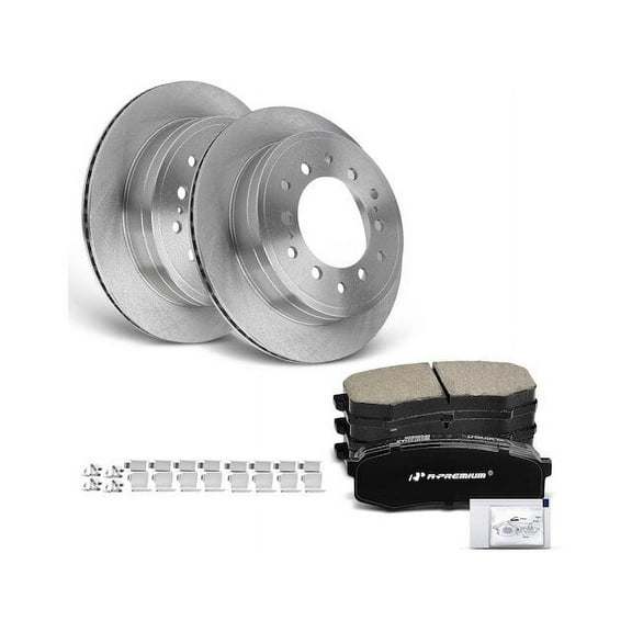 Rear Brake Pad and Rotor Kit 6 - Compatible with 2010 - 2021 Toyota 4Runner - Autopart Premium