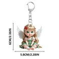 thumbnail image 3 of Keychains for Girls Cartoon Angel Girl Pattern Acrylic 2D Pendant for Handbag Backpack Accessories, for Women Bag Purse Gifts (B), 3 of 7