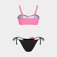 thumbnail image 5 of Trajes baño piezas con cuello Halter para mujer, 3 uds., Top con cuello Halter y bragas con lazo lateral, traje con, 5 of 5