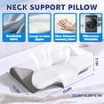 thumbnail image 4 of Neckhaven Pillow Snoring for Sleeping Ergonomic Sleep Apnea Pillow with Memory Foam Cervical Neck Pillow for Pain Relief with Pillowcase (Gray)$$, 4 of 9