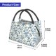 thumbnail image 2 of Easygdp Vintage Blue Floral Bolsa de Almuerzo Insulada Reutilizable, Bolsa de Mano y Bandolera para Oficina, Trabajo, Viajes, 2 of 6