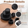 thumbnail image 3 of Uxcell 30 Pack Tapón de Agujero de Plástico, 1 3/16" (30mm) OD Tapa de Tubo Redonda que se Ajusta a Agujeros de 24-27mm para Patas de Muebles de Metal, Sillas, Mesas, Negro, 3 of 7