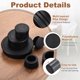 thumbnail image 3 of Uxcell 60 Pack Tapón de Agujero de Plástico, 1 3/16" (30mm) OD Tapa de Tubo Redonda que se Ajusta a Agujeros de 24-27mm para Patas de Muebles de Metal, Sillas, Mesas, Negro, 3 of 7