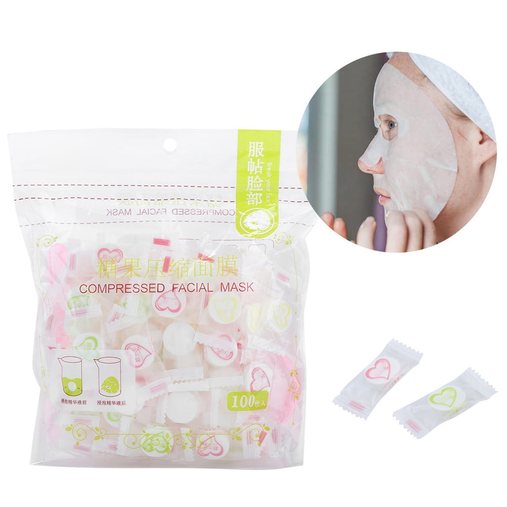 Fdit Compressed Face Mask, Compressed Sheets Face Mask,100pcs Cotton Fabric
