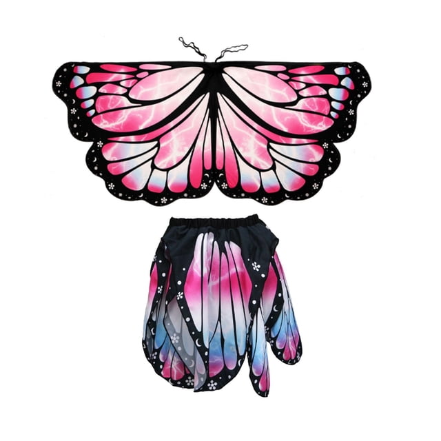 Conjunto de disfraz de mariposa para niños, atuendo de fiesta para carnavales, cumpleaños informales, Navidad Rosa