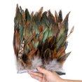 thumbnail image 3 of 1M 2M 5M 10Meter Flecos de plumas de gallo naturales para manualidades, plumas de 15-20cm Para manualidades, cintas con flecos para faldas, ropa de fiesta, 3 of 5